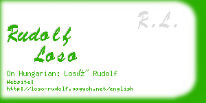 rudolf loso business card